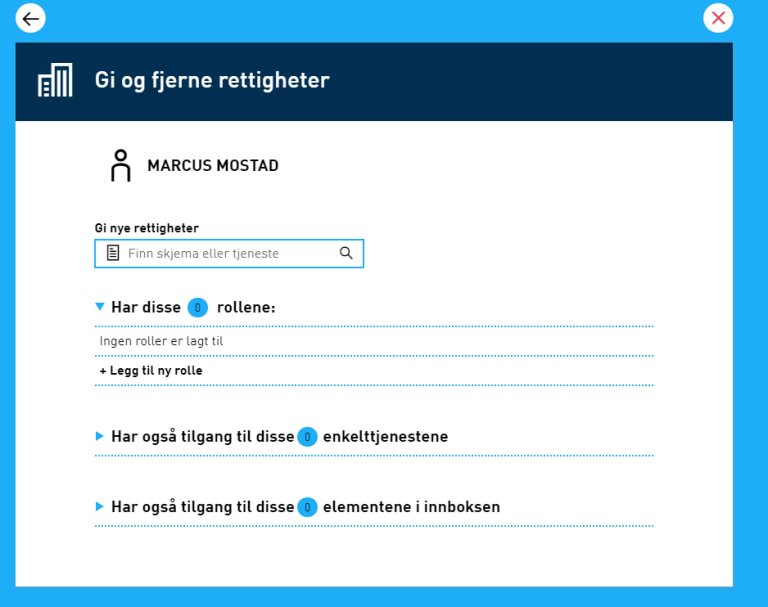 Veiledning for rollevalg i Altinn: legg til rolle