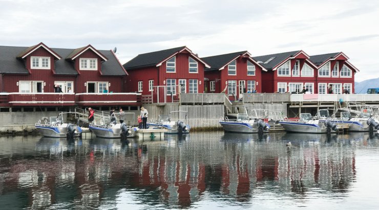 Turistfiskebedrift med leiligheter og båter. Foto: © Fiskeridirektoratet