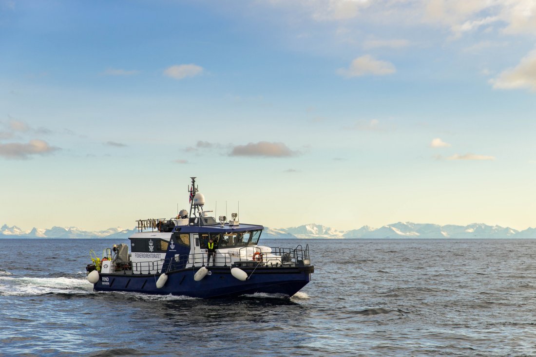 Patruljefartøyet «Rind» i Lofoten. Foto: © Vegard Oen Hatten / Fiskeridirektoratet. Patruljefartøyet «Rind» i Lofoten. Foto: © Vegard Oen Hatten / Fiskeridirektoratet.
