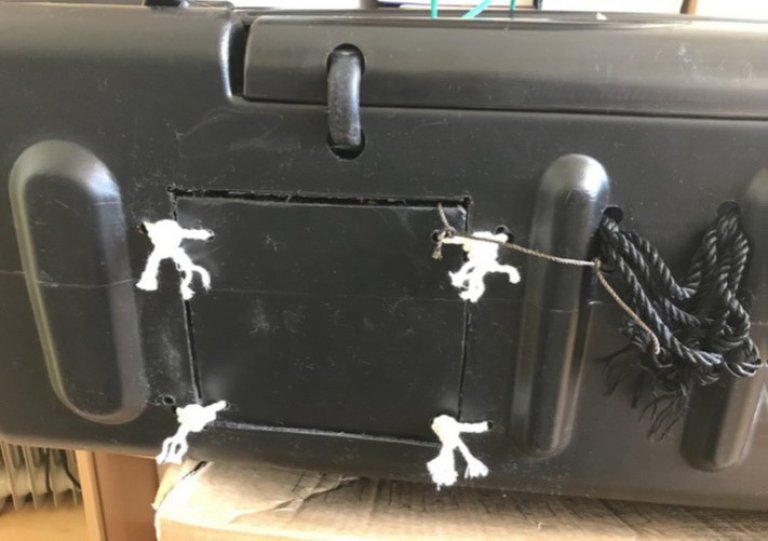 Lukeløysing på siden av teina. Foto: Langedal / Fiskeridirektoratet.